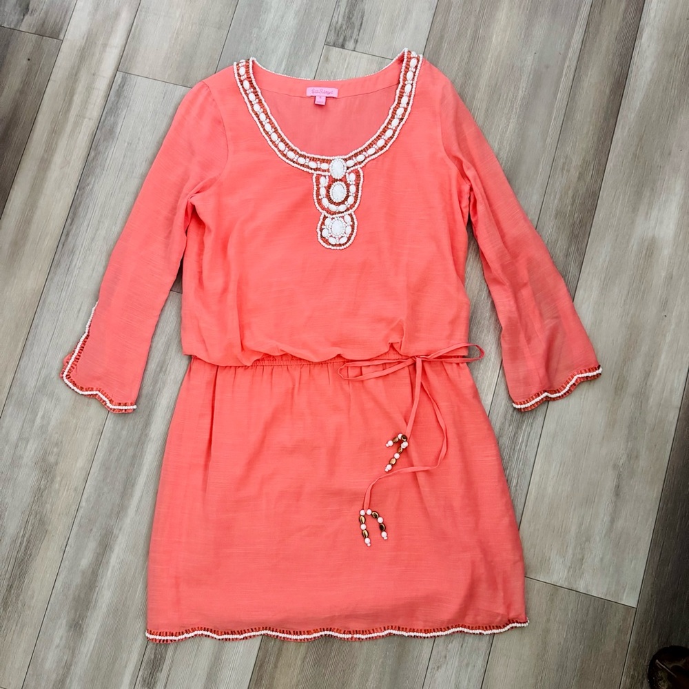 Lilly Pulitzer Delisa Long Sleeve Dress with Scoop Neck - Picture 6 of 7